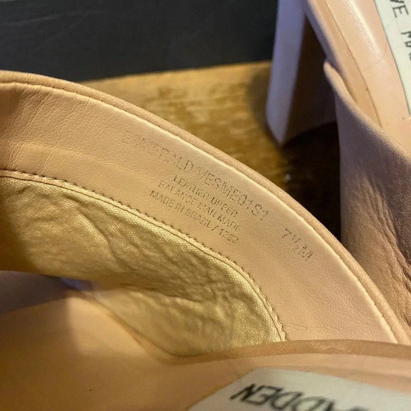 Steve Madden Leather Upper 4” High Heels/Sandals Women Size 7.5 - Picture 4 of 7